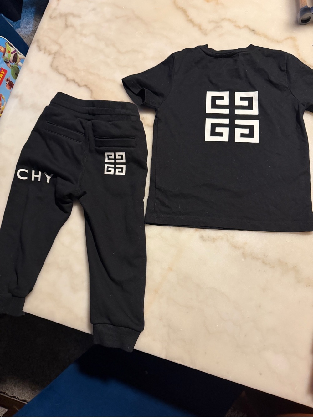 Givenchy Black Kids Logo Tee & Sweatpants Set